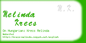 melinda krecs business card